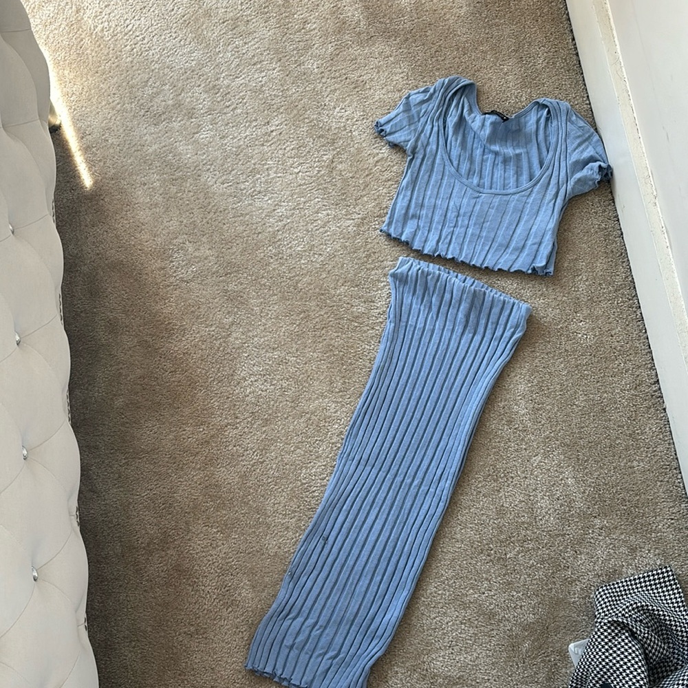 Zara blue two piece set